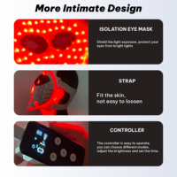 Masque facial LED ILUXRED OEM ODM 630 850nm 276 LED, thérapie par lumière rouge, masque facial en silicone infrarouge