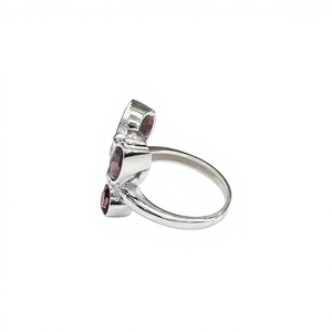 Elegant 925 Sterling <b>Silver</b> Butterfly <b>Ring</b> with Marquise and Round Red Gemstone for Women Fine Jewelry Wholesale Manufacturer - Product Image 5