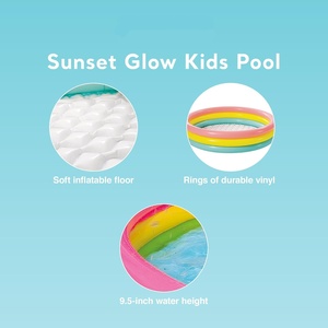 <span class=keywords><strong>Piscine</strong></span> gonflable pour enfants arc-en-ciel colorée, 3 anneaux, effet coucher de soleil, <span class=keywords><strong>piscine</strong></span> ronde pour bébé - Product Image 3