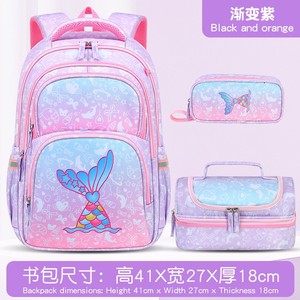 ชุดกระเป๋านักเรียน 3 ชิ้น แบบ unisex กันน้ำ ความจุขนาดใหญ่ พร้อมกล่องใส่อาหารแบบเก็บความร้อน และกล่องใส่ดินสอ รองรับ OEM ODM - Product Image 2