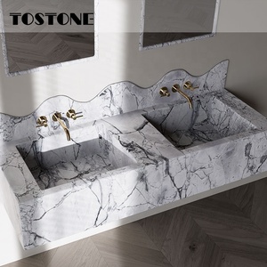 Tocador <span class=keywords><strong>de</strong></span> Mármol Elegante <span class=keywords><strong>con</strong></span> Vetas Grises Naturales <span class=keywords><strong>para</strong></span> <span class=keywords><strong>Colgar</strong></span> en la Pared, Ideal <span class=keywords><strong>para</strong></span> Hoteles <span class=keywords><strong>de</strong></span> Lujo, Apartamentos y Villas, Decoración <span class=keywords><strong>de</strong></span> Interiores <span class=keywords><strong>de</strong></span> Baños - Product Image 3