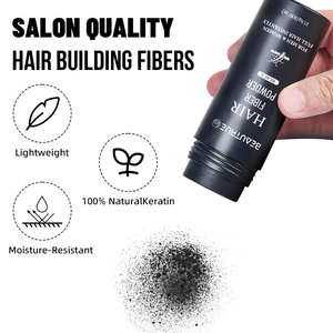 ผงไฟเบอร์เคราตินสำหรับผมแบบกำหนดเอง OEM ODM ผงไฟเบอร์เพิ่มความหนาให้เส้นผม ปิดผมบางทันที ปกปิดผมบาง ดูเป็นธรรมชาติ - Product Image 2
