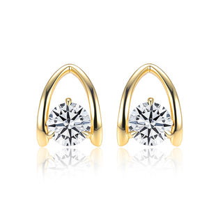 Pendientes de Diamantes de Oro Amarillo de 9K MSE-876 de Messi Jewelry para Mujer - Product Image 1
