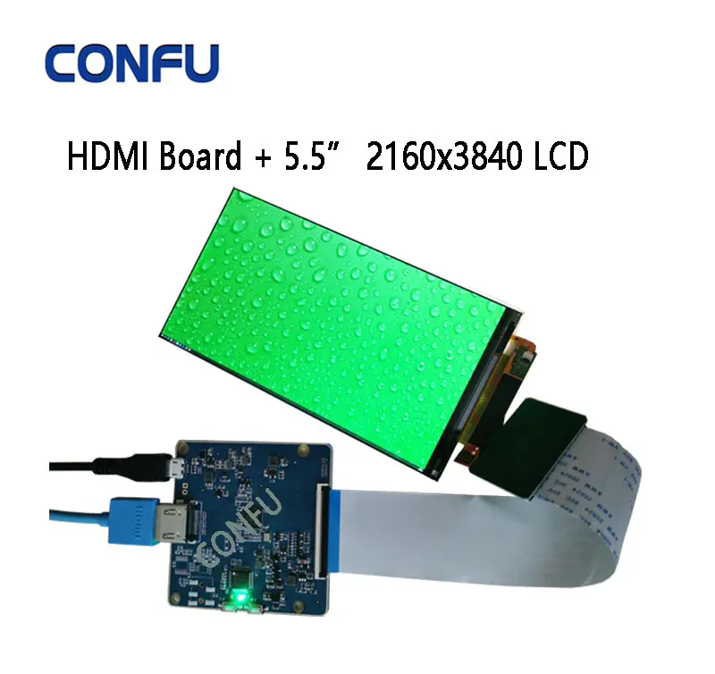 Confu hdmi MIPI DSI sürücü panosu 5.5 inç 4K 3840*2160 Sharp AUO BOE LCD ekran için 3D reçine yazıcı ahududu Pi 34 çin