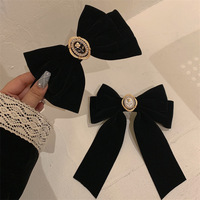 Épingle à cheveux rétro faite à la main de style français, la plus vendue, avec nœud et couronne de princesse, élégante et douce, accessoire capillaire de Noël, disponible en gros