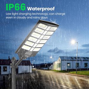 ไฟถนน LED พลังงานแสงอาทิตย์ความสว่างสูง IP65  แบบ All-in-One สำหรับสวนภายนอกอาคาร  วัสดุ ABS - Product Image 5