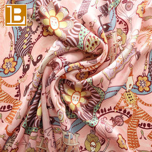 BILU卸売 6A 19MM 100%桑絹サテン生地 リバティ・シャーリー・スミスプリント シャルムーズシルク生地 衣料用 - Product Image 2