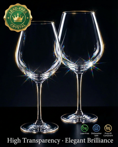 Ensemble de verres à vin en cristal sans plomb 18oz 30oz, grands gobelets à vin de Bourgogne, verrerie personnalisée avec logo pour hôtels, mariages, restaurants haut de gamme - Product Image 1
