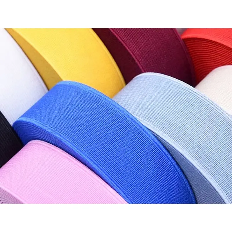 Tira de náilon elástica alta, colorida, resiliência, para tiara/vestuário/chapéu/sapato/yoga