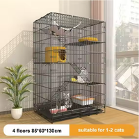 Haute qualité luxueux métal chat Villa Cage pour animaux de compagnie conception pliable à grande échelle outil de luxe pour votre ami à fourrure