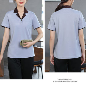Traje <span class=keywords><strong>de</strong></span> manga corta con logotipo personalizado para mujer para <span class=keywords><strong>recepción</strong></span> <span class=keywords><strong>de</strong></span> restaurante <span class=keywords><strong>de</strong></span> <span class=keywords><strong>hotel</strong></span> y personal <span class=keywords><strong>de</strong></span> limpieza para trabajos <span class=keywords><strong>de</strong></span> limpieza - Product Image 5