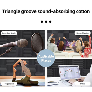 Tấm Ốp tường bằng gỗ nêm để xử lý âm thanh trong studio và khách sạn Tấm xốp chống cháy mật độ cao 36 mảnh - Product Image 5