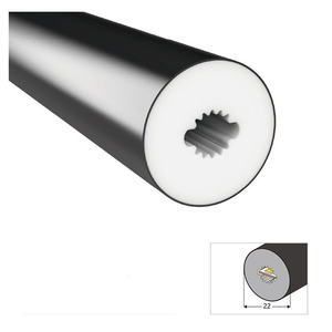 Striscia LED <span class=keywords><strong>Neon</strong></span> Nera a 360 Gradi, 24VDC, Bianca CCT RGB RGBW RGBCCT, Indirizzabile, Colori Magici, in Silicone Impermeabile - Product Image 2