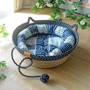Customized Breathable Hand Woven Cave Rattan Pet Nest Cute Bed Animal Pattern Wash <b>House</b> Centuryart #CW-0031 - Product Image 4