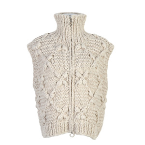 <span class=keywords><strong>Gilet</strong></span> pull style français à col rond et fermeture éclair, cardigan en <span class=keywords><strong>crochet</strong></span> fait main, <span class=keywords><strong>gilet</strong></span> décontracté pour l'automne et l'hiver, nouveau style sans manches - Product Image 3