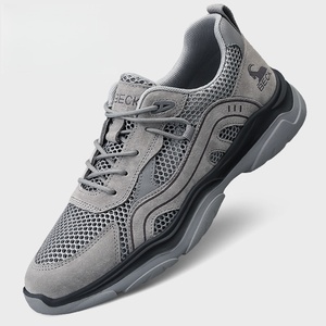 Chaussures décontractées d'été respirantes en maille pour hommes, unisexe, sportives, ajourées, tendance, en cuir véritable, imperméables, à lacets - Product Image 1