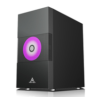 Boîtier de jeu LED MATX MINIITX Middle Tower avec bon flux d'air Verre trempé Nouveau boîtier PC Boîtier d'ordinateur de jeu pour ordinateur de bureau