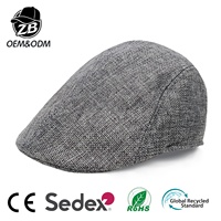 Casquette plate pour homme, style gavroche, conduite, golf, respirante, doublure en maille, vente en gros, personnalisable, fournisseur d'usine OEM