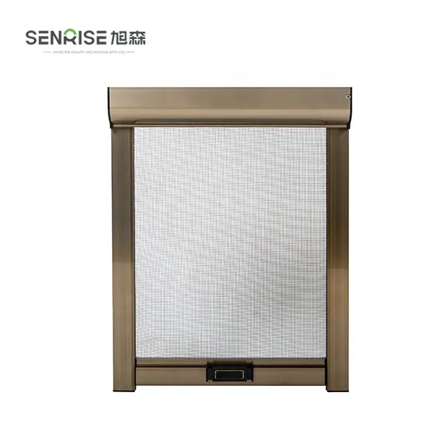 Aluminum frame anti mosquito roller up down vertically high quality cheap rolling screen for windows doors