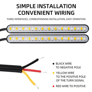 12V <span class=keywords><strong>moto</strong></span> lumière <span class=keywords><strong>LED</strong></span> clignotant indicateur lumineux 24SMD blanc jaune <span class=keywords><strong>LED</strong></span> <span class=keywords><strong>moto</strong></span> <span class=keywords><strong>bande</strong></span> arrière <span class=keywords><strong>feux</strong></span> de freinage - Product Image 4