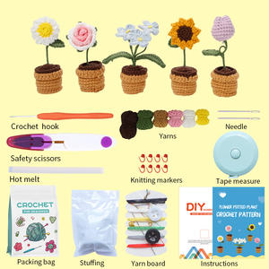 Kit de <span class=keywords><strong>ganchillo</strong></span> para principiantes para niños y adultos con video <span class=keywords><strong>paso</strong></span> <span class=keywords><strong>a</strong></span> <span class=keywords><strong>paso</strong></span> DIY animales y plantas suministros de tejer Kit de <span class=keywords><strong>ganchillo</strong></span> para principiantes - Product Image 5