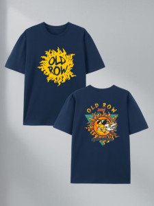 Camiseta Gráfica <span class=keywords><strong>Old</strong></span> Row Sun 100% Algodón, Almacén en EE. UU., 7 Colores - Product Image 4