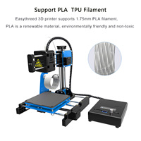 Printer 3D Mini Kecil Terbaru Terlaris 100X100X100 mm 30W FDM PLA untuk Figur Manusia, Edukasi Anak, Pemula, Kontrol Layar