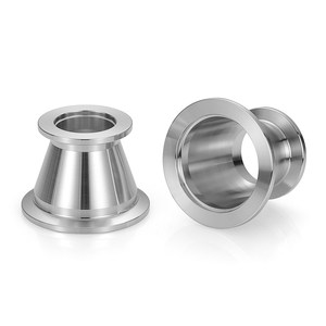 Sambungan Flens Reducer Vakum KF Baja Tahan Karat 304, Fitting Quick-Connect, Adaptor Pengurang dengan Cincin Klem Kepala Heksagonal - Product Image 3