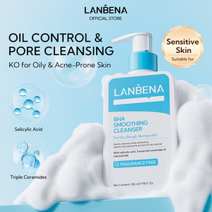 Lanbena - Limpiador Facial y Corporal Suavizante con BHA, Ácido Hialurónico Blanqueador, Gran Venta - Product Image 2