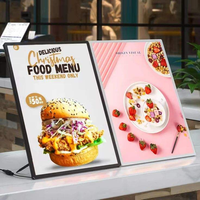 Boîte à lumière pour vitrine A0/A1/A2/A3/A4, cadre d'affichage en aluminium à clipser, ultra-mince, boîte à lumière LED intérieure avec 1000 lumens