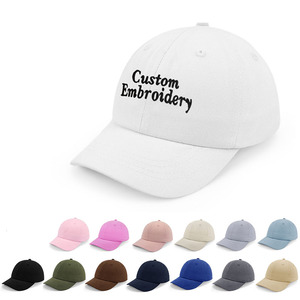 Cappellino da Baseball per Bambini in Cotone Lavato di Alta Qualità, Tinta Unita, Personalizzabile, Bianco a 6 Pannelli - Product Image 1