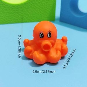 Hot Sale Preschool <b>Bath</b> Toys Rubber Floating Squeaky Baby Wash Shower Animal Toy for Toddlers - Product Image 5