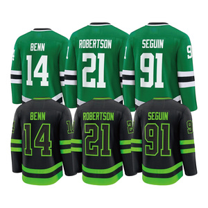 Maillot de hockey sur glace unisexe Dallas cousu # 96 Mikko Rantanen # 14 <span class=keywords><strong>Jamie</strong></span> Benn # 91 Tyler Seguin # 21 Jason Robertson Polyester/Coton - Product Image 1
