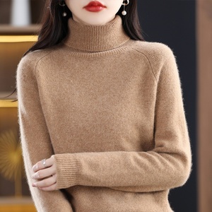Suéter de <span class=keywords><strong>Cuello</strong></span> Alto para <span class=keywords><strong>Mujer</strong></span>, Otoño-Invierno, Versátil, Holgado, Tejido de Punto - Ropa Exterior y para Combinar en Capas - Product Image 2
