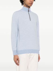 Vente en gros de pull en tricot de luxe avec logo personnalisé Pull en cachemire et laine Pull à demi-fermeture éclair pour hommes - Product Image 2