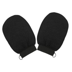 Black Bath <b>Scrub</b> Glove Plant Based Deep Exfoliating Glove Simple Rayon Viscose <b>Body</b> Cleaning & Skin Massage Custom Size 100 Pcs - Product Image 1
