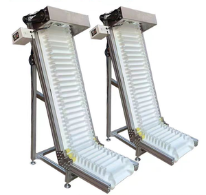 Hareketli yeşil PVC asansör bantlı konveyör sistemi işleme hizmetleri kesme ve kaynak ile eğimli tırmanma kemeri - Product Image 5