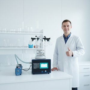 Mini Liofilizador Experimental Multifuncional para Laboratorio, Ciencia de Materiales y Biotecnología, Tipo Botella de Berenjena - Product Image 1