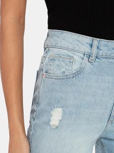 Mode Bonne Qualité Taille Haute Droite En Détresse Culture Jeans - Product Image 5