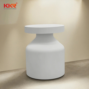 Minimalist White Mushroom Solid Surface <strong>Bathroom</strong> <strong>Stool</strong> Round Waterproof Shower <strong>Stool</strong> - Product Image 6