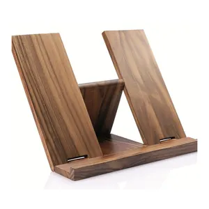 Custom Table Folding Foldable Cook Reading Adjustable Wooden Bamboo Book Holder Stand / Holder