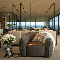 Canapé simple personnalisé avec un design unique pour le salon Hôtels Appartements Villas Cafés Entrepôts Tissus en bois sur mesure