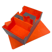 Boîte de rangement pour cartes de jeu Yugioh personnalisée en cuir PU, capacité 400+ cartes, boîte de rangement pour cartes de jeu en cuir PU de qualité supérieure