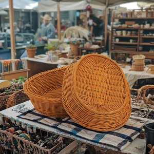 Addreen Handmade Rattan Wicker Basket Small/Large Sustainable Multifunction Home Storage Carton - Product Image 4