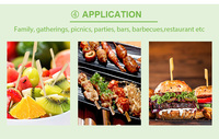 Brochettes jetables en bambou style coréen pour la décoration de plats de fête et la présentation de snacks – Écologiques, prix de gros