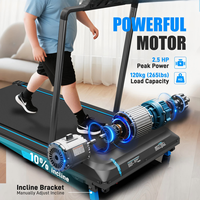 Tapis de course électrique pliable OEM portable pour la maison avec poignée de commande à distance et inclinaison pour l'entraînement