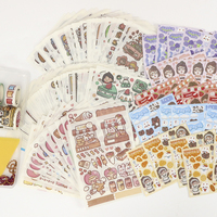 Vente en gros de kit de journaux Kawaii personnalisés coffret cadeau carnet de notes A6 semaine 96 feuilles d'autocollants 5 Washi Tape coffret cadeau de papeterie