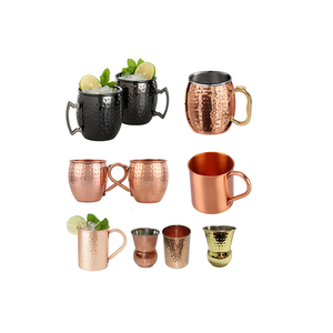 Silber-Schwarze Einwandige 500ml 16 oz Gehämmerte Moscow Mule Kupferbecher für Cambodia Tennent's Lager Riegele John <span class=keywords><strong>Begg</strong></span> - Product Image 3