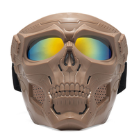 Masque Tactique Intégral Coupe-Vent pour Moto Halloween, Squelette Protecteur pour Cosplay