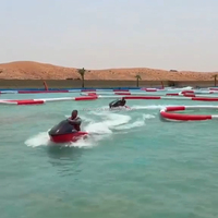 Piste aquatique gonflable pour jet ski, piste de karting aquatique commerciale, piste de karting aquatique gonflable